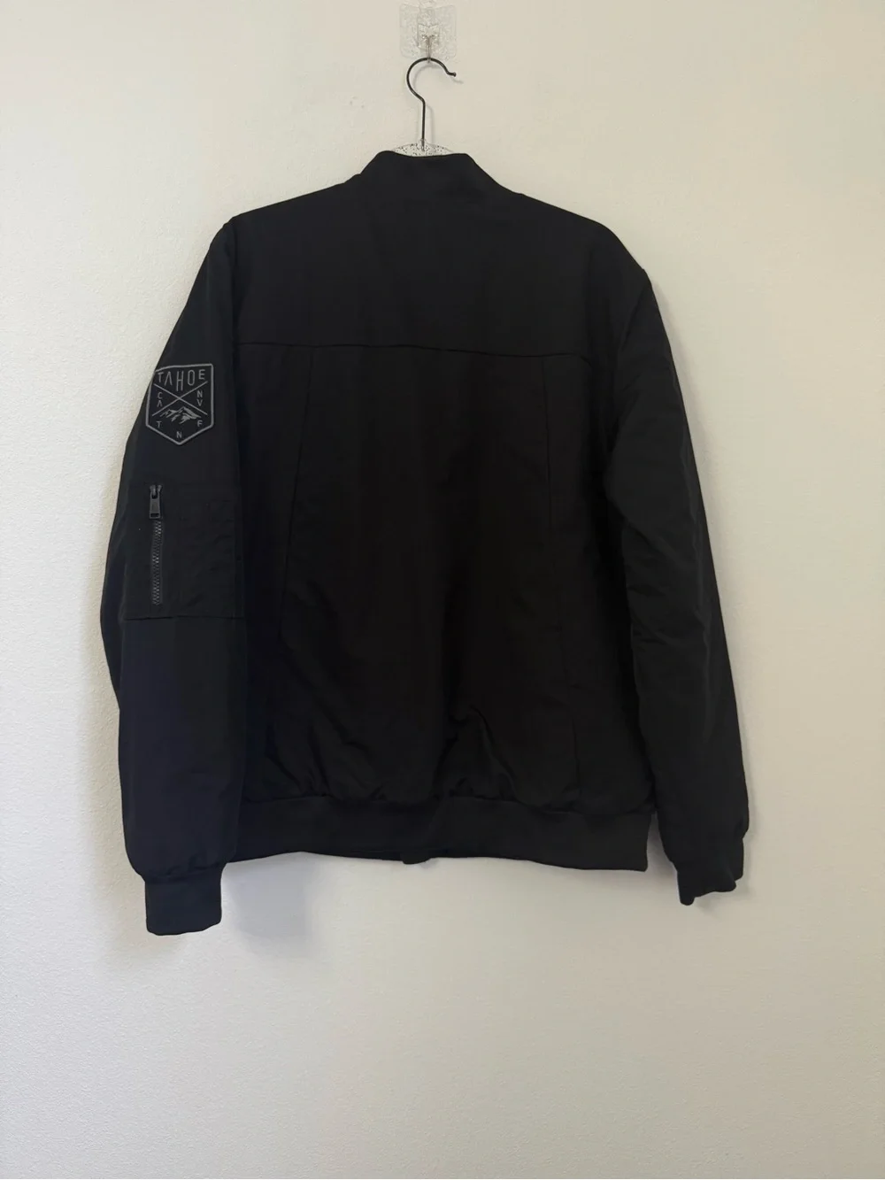 The North Face Jacket Men L Black Flight Aviator Bomber Patches Military Zip Y2K